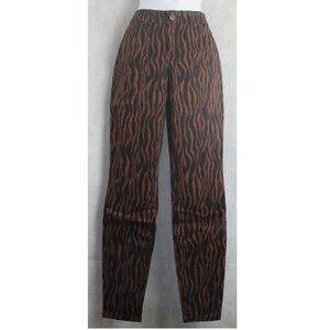 INC Women's Animal-Print Curvy-Fit Skinny-Leg Jeans, Brown Black Tiger, Size 4